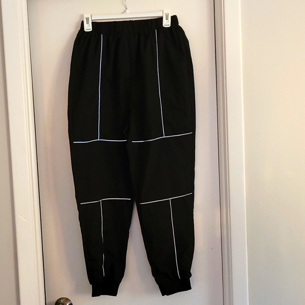 Seeing black reflective cargo pants size M / 6